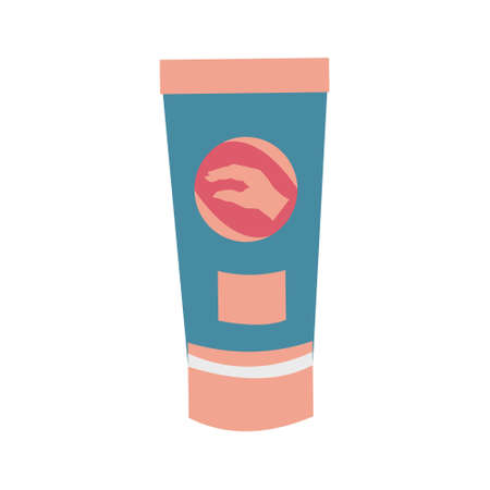 Hand cream tube Vector illustration on a white backgroundのイラスト素材