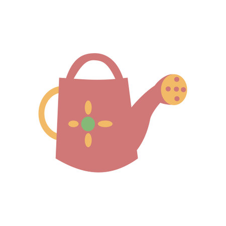 Garden watering Flat icon vector illustrationのイラスト素材