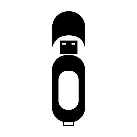 USB with open cover simple icons Vector illustrationのイラスト素材