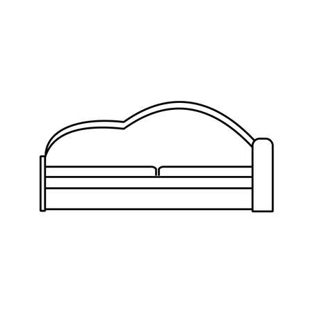 Comfortable modern sofa Outline vector illustrationのイラスト素材
