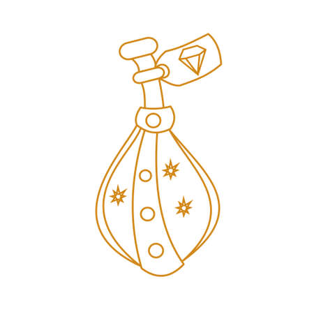 Magical poison with stars Outline illustrationのイラスト素材