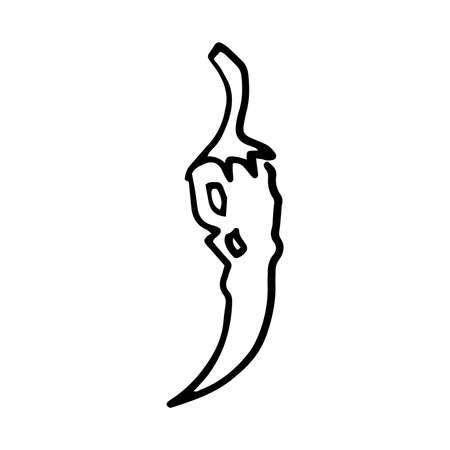 Chili pepper icon Vector illustration on white backgroundのイラスト素材