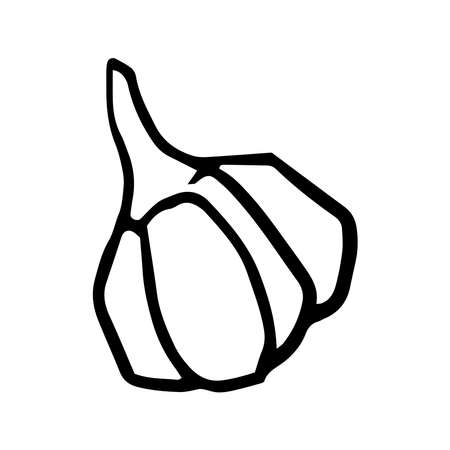 Garlic icon Vector illustration on white backgroundのイラスト素材