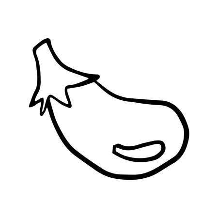 Eggplant icon Vector illustration on white backgroundのイラスト素材