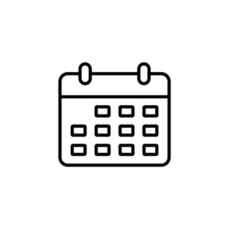 Calendar icon vector for web and mobile app. Calender sign and symbol. Schedule icon symbolのイラスト素材