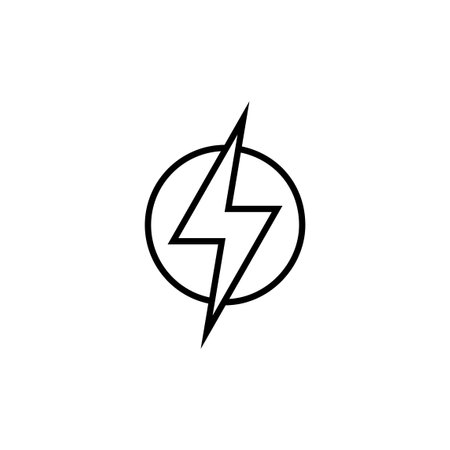 Lightning icon for web and mobile app. electric sign and symbol. power icon. energy signのイラスト素材