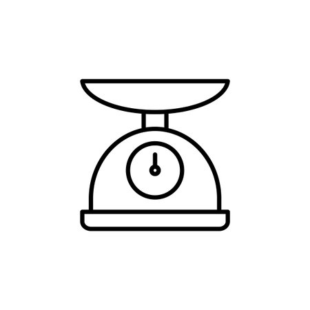 Scales icon for web and mobile app. Weight scale sign and symbolのイラスト素材