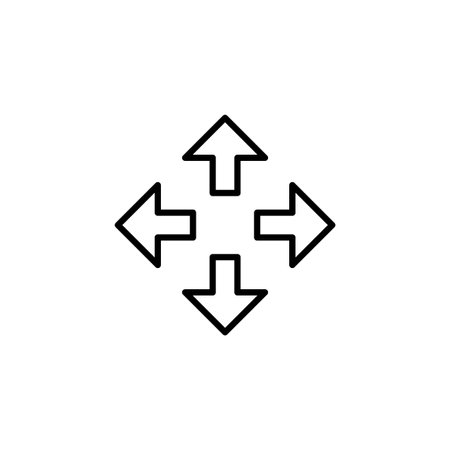 Fullscreen Icon vector for web and mobile app. Expand to full screen sign and symbol. Arrows symbolのイラスト素材