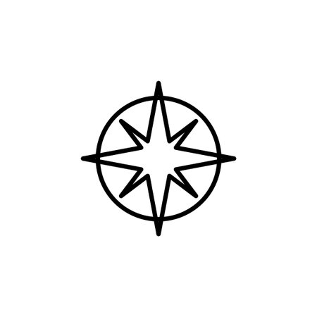 Compass icon vector for web and mobile app. arrow compass icon sign and symbolのイラスト素材