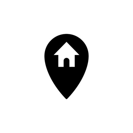 Address icon vector for web and mobile app. home location sign and symbol. pinpointのイラスト素材