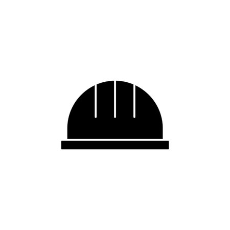 Helmet icon vector for web and mobile app. Motorcycle helmet sign and symbol. Construction helmet icon. Safety helmetのイラスト素材