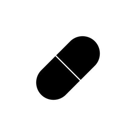 Pills icon vector for web and mobile app. capsule icon. Drug sign and symbolのイラスト素材