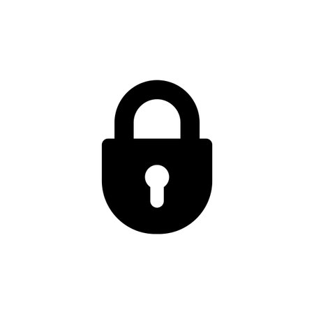 Lock icon vector for web and mobile app. Padlock sign and symbol. Encryption icon. Security symbolのイラスト素材