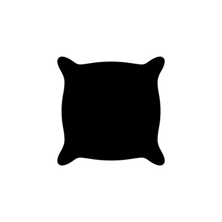 Pillow icon vector for web and mobile app. Pillow sign and symbol. Comfortable fluffy pillowのイラスト素材