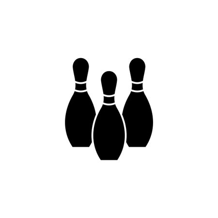 Bowling icon vector for web and mobile app. bowling ball and pin sign and symbol.のイラスト素材