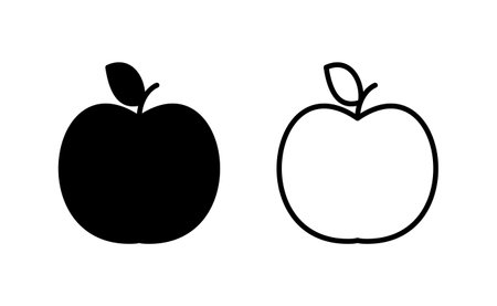 Apple icon vector for web and mobile app. Apple sign and symbols for web design.のイラスト素材