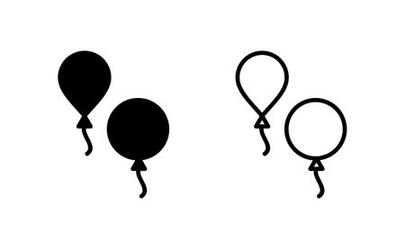 Balloon icon vector for web and mobile app. Party balloon sign and symbolのイラスト素材