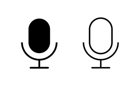 Microphone icon vector for web and mobile app. karaoke sign and symbolのイラスト素材