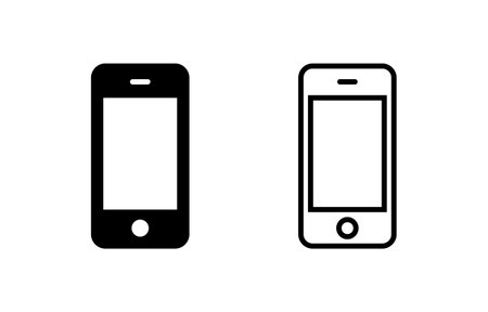 Phone icon vector for web and mobile app. Call sign and symbol. telephone symbolのイラスト素材