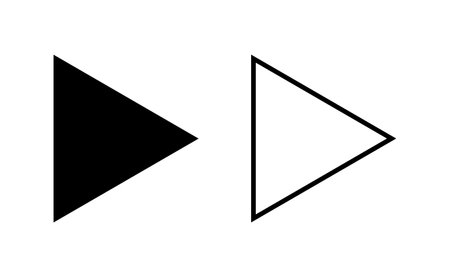Play Icon vector for web and mobile app. Play button sign and symbolのイラスト素材