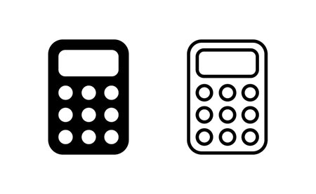 Calculator icon vector for web and mobile app. Accounting calculator sign and symbol.のイラスト素材