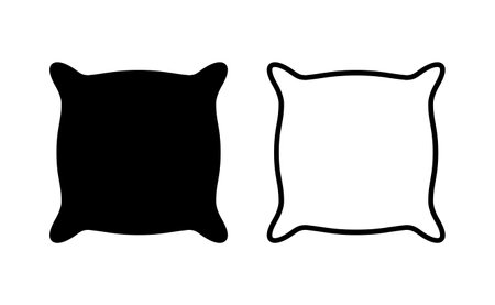 Pillow icon vector for web and mobile app. Pillow sign and symbol. Comfortable fluffy pillowのイラスト素材