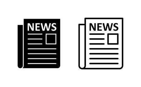 Newspaper icon vector for web and mobile app. news paper sign and symbolignのイラスト素材