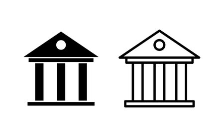 Bank icon vector for web and mobile app. Bank sign and symbol, museum, universityのイラスト素材