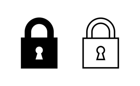 Lock icon vector for web and mobile app. Padlock sign and symbol. Encryption icon. Security symbolのイラスト素材