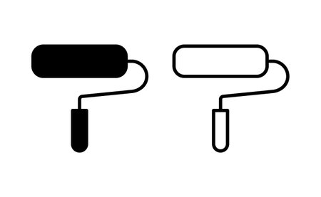 Paint icon vector for web and mobile app. paint brush sign and symbol. paint roller icon vectorのイラスト素材