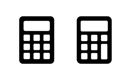 Calculator icon vector for web and mobile app. Accounting calculator sign and symbol.のイラスト素材