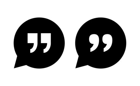 Quote icon vector for web and mobile app. Quotation mark sign and symbolのイラスト素材