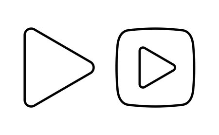 Play Icon vector for web and mobile app. Play button sign and symbolのイラスト素材