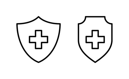 Health insurance icon vector for web and mobile app. Insurance document sign and symbolのイラスト素材