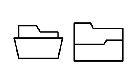 Folder icon vector for web and mobile app. folder sign and symbolのイラスト素材
