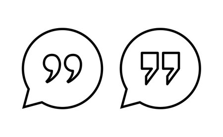Quote icon vector for web and mobile app. Quotation mark sign and symbolのイラスト素材