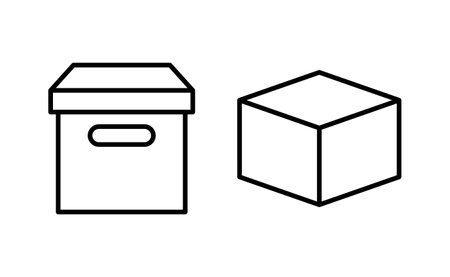 Box icon vector for web and mobile app. box sign and symbol, parcel, packageのイラスト素材