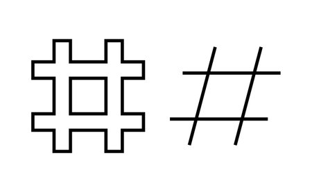 Hashtag icon vector for web and mobile app. hashtag sign and symbolのイラスト素材