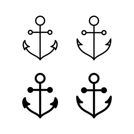 Anchor icon vector for web and mobile app. Anchor sign and symbol. Anchor marine icon.のイラスト素材