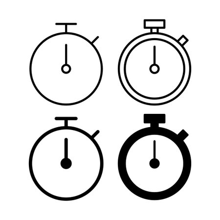 stopwatch icon vector for web and mobile app. Timer sign and symbol. Countdown icon. Period of timeのイラスト素材