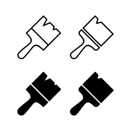 Paint icon vector for web and mobile app. paint brush sign and symbol. paint roller icon vectorのイラスト素材