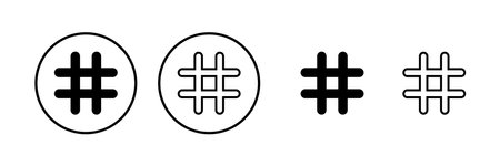 Hashtag icon vector illustration. hashtag sign and symbolのイラスト素材