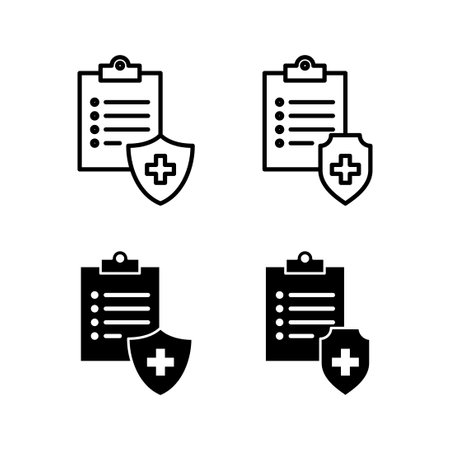 Medical insurance icon vector for web and mobile app. health insurance sign and symbolのイラスト素材