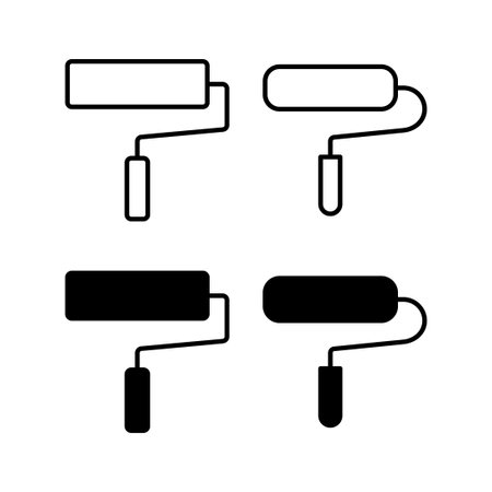 Paint icon vector for web and mobile app. paint brush sign and symbol. paint roller icon vectorのイラスト素材