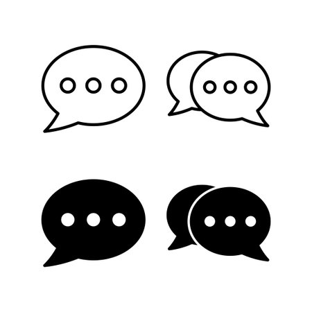 Chat icon vector for web and mobile app. speech bubble sign and symbol. comment icon. messageのイラスト素材