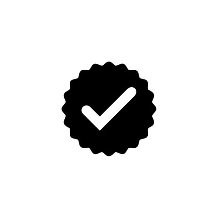 Approved icon vector illustration. Certified Medal Icon. check markのイラスト素材