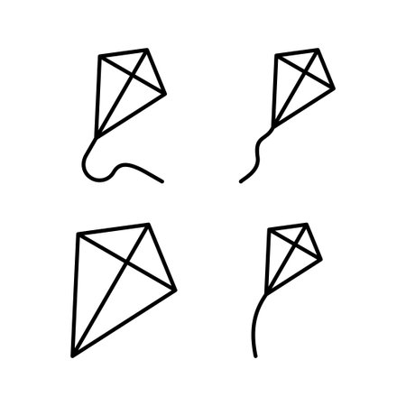 Kite icon vector for web and mobile app. kite sign and symbolのイラスト素材