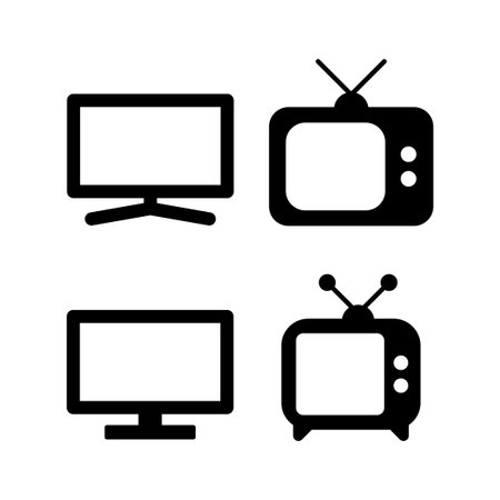 Tv icon vector for web and mobile app. television sign and symbolのイラスト素材