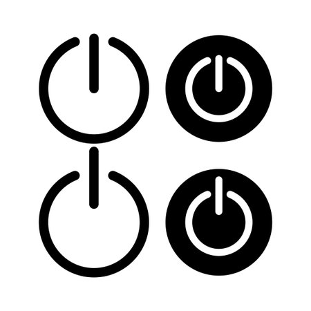 Power icon vector for web and mobile app. Power Switch sign and symbol. Electric powerのイラスト素材