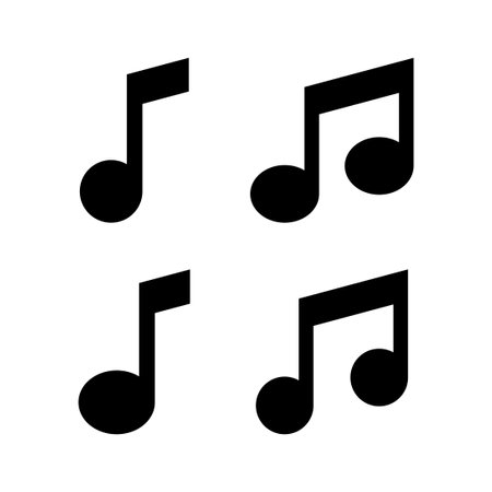 Music icon vector for web and mobile app. note music sign and symbolのイラスト素材